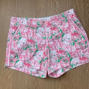 Lilly Pulitzer Callahan Shorts Size 8 Pink Coastal Flamingo